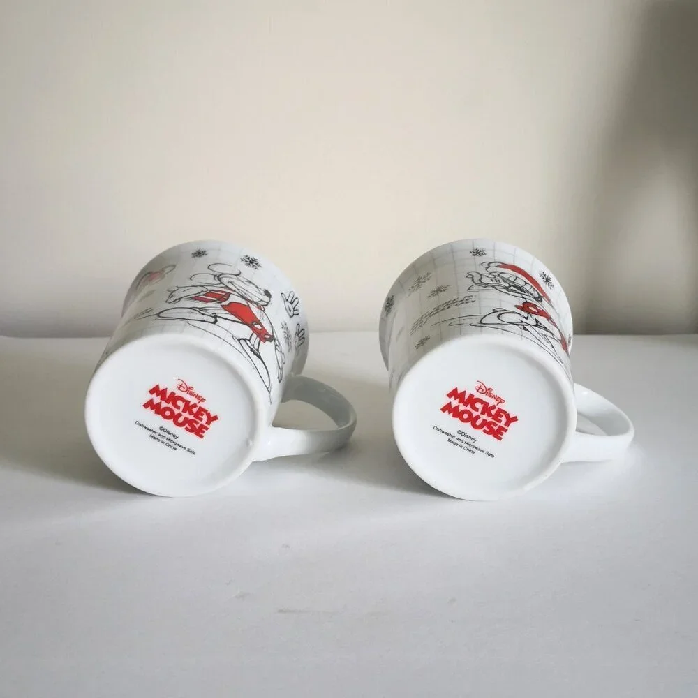 Disney Mickey Mouse Sketch Book‎ Ceramic Mug 11oz. Set of 2
